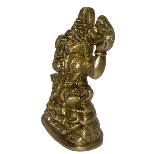 Brass Pahad Hanuman 4.8 Inch KBH01177