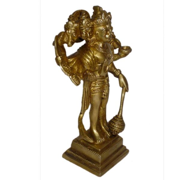 Brass 5 Face Hanuman Standing 6.5 Inch KBH01198