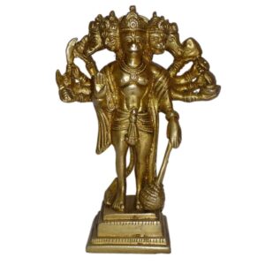 Brass 5 Face Hanuman Standing 6.5 Inch KBH01198