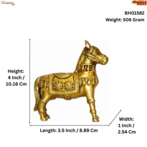 Brass Horse Standing Mid 4 Inch KBH01582