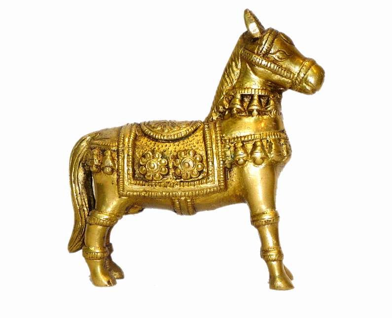 Brass Horse Standing Mid 4 Inch KBH01582 Brass Horse Standing Mid 4 Inch KBH01582