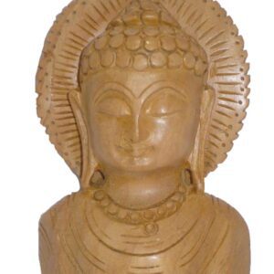 Wooden Buddha Half Mid 4 Inch KBH01858