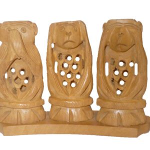 Wooden Three Monkey Small 2.3 Inch KBH01872