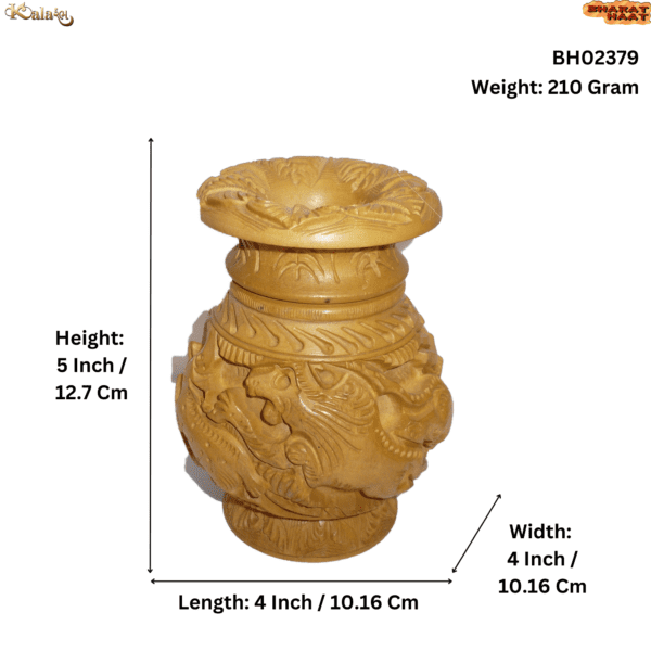 Wooden Flower Pot M 5 Inch KBH02379