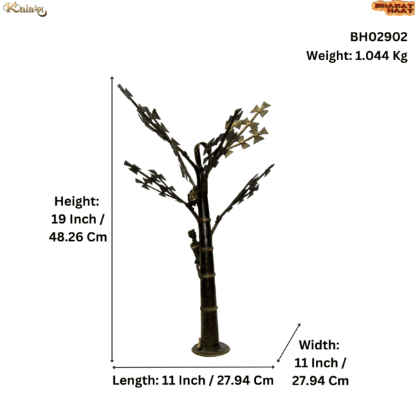 Wrought iron Metal Time Metal Tree Model Bastar Art Mid 19 Inch KBH02902