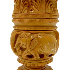 Wooden Pen Stand (Lion Design) 4 Inch KBH02982