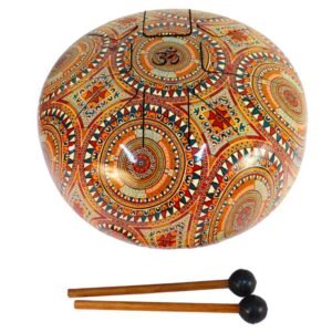 Brass Happy Drum Printed 6.5 Inch KBH09620