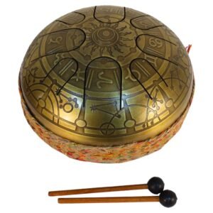 Brass Happy Drum with Carving 7 Inch KBH09621