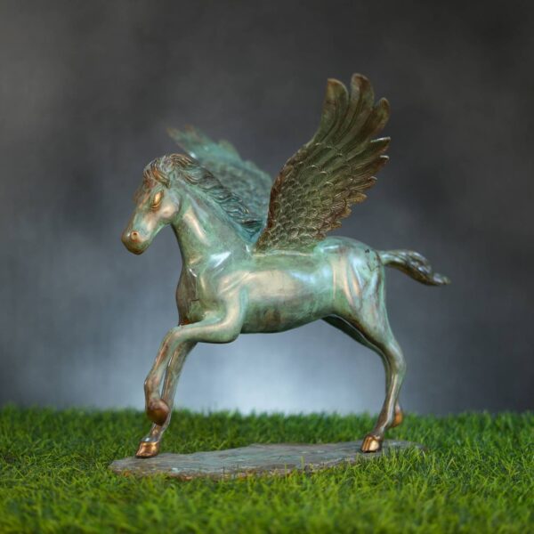 Brass Horse Statue 15 Inch KBH10115