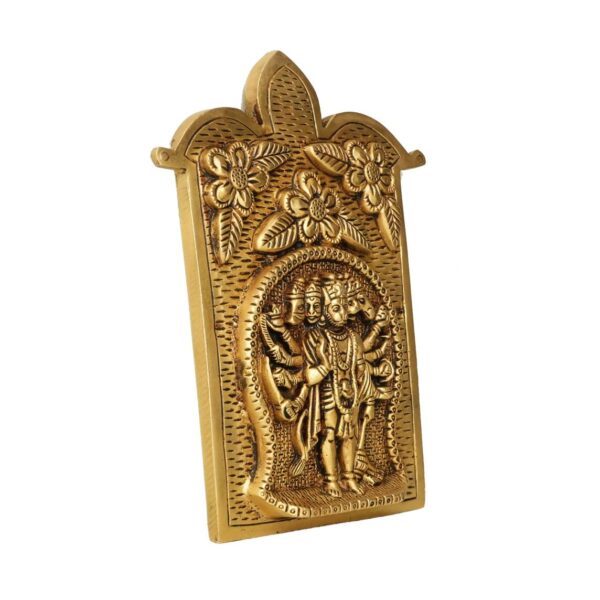 Brass Panchmukhi Hanuman wall hanging 8.6 Inch KBH10235