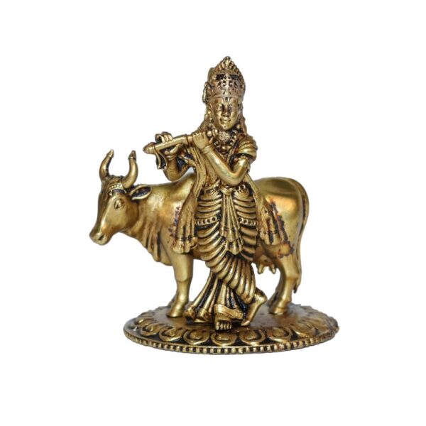 Brass Krishna 2.8 Inch KBH10242