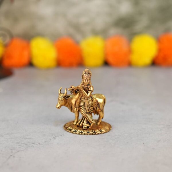 Brass Krishna 2.8 Inch KBH10242