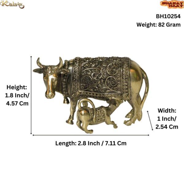 Brass Cow & Calf 1.8 Inch KBH10254