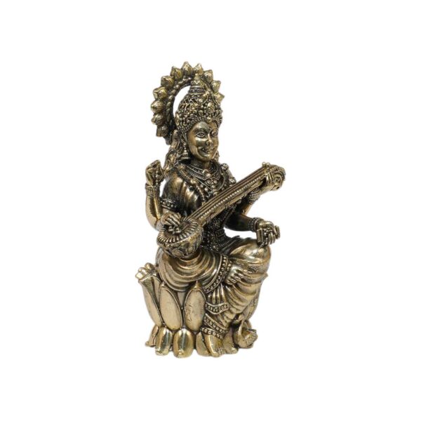 Brass Saraswati maa 4 Inch KBH10330