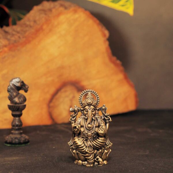 Brass Ganesha 2.4 Inch KBH10333