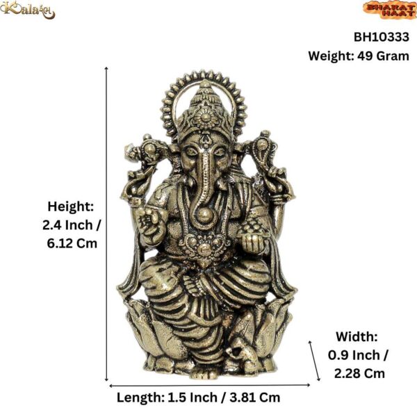 Brass Ganesha 2.4 Inch KBH10333