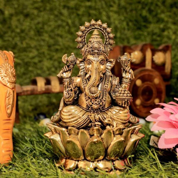 Brass Ganesha 4.8 Inch KBH10334