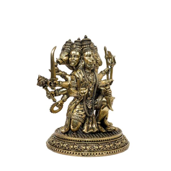 Brass Panchmukhi Hanuman 5.5 Inch KBH10361