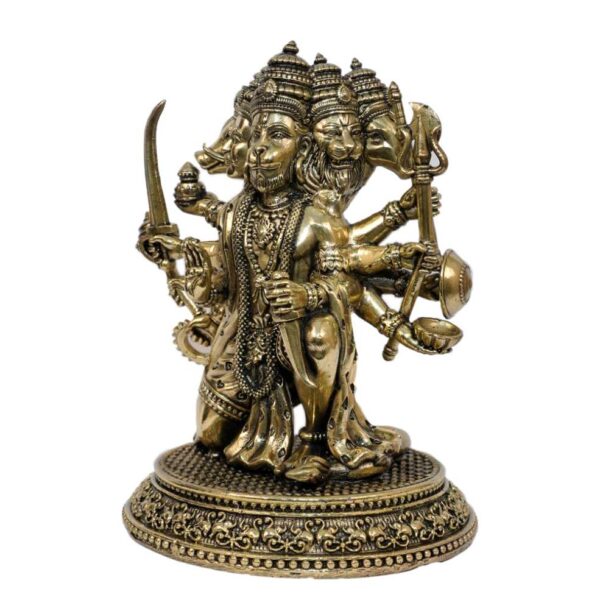 Brass Panchmukhi Hanuman 5.5 Inch KBH10361