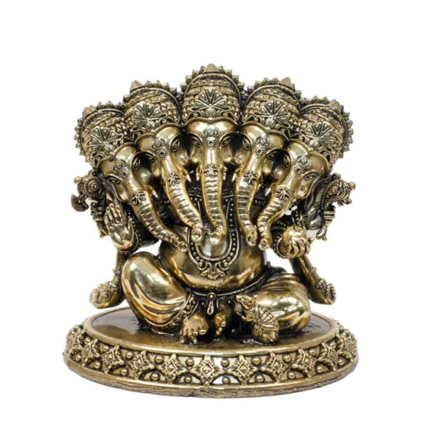 Brass Panchmukhi Ganesha 5 Inch KBH10362