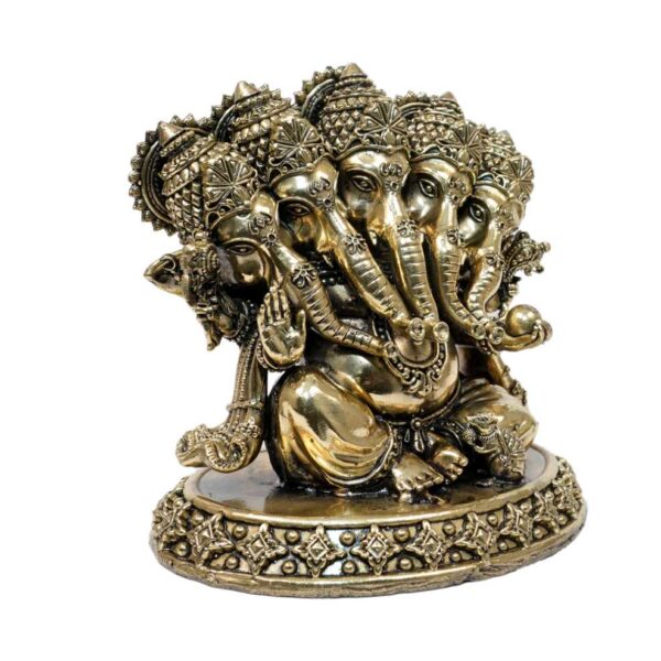 Brass Panchmukhi Ganesha 5 Inch KBH10362