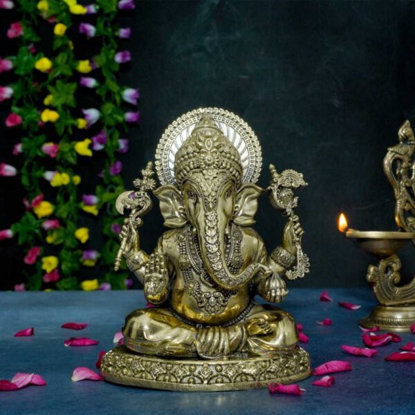 Brass Ganesha 6.5 Inch KBH10363