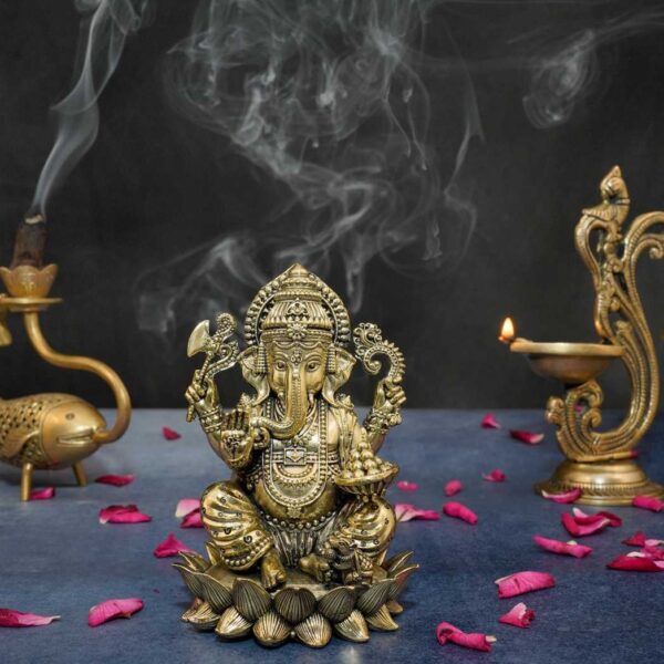 Brass Ganesha 5 Inch KBH10367