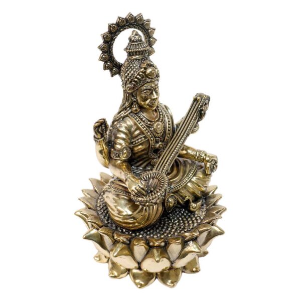 Brass Saraswati maa 6 Inch KBH10370