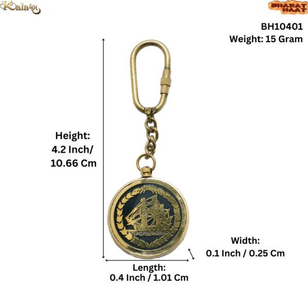 Brass Calender Keychain 4.2 Inch KBH10401