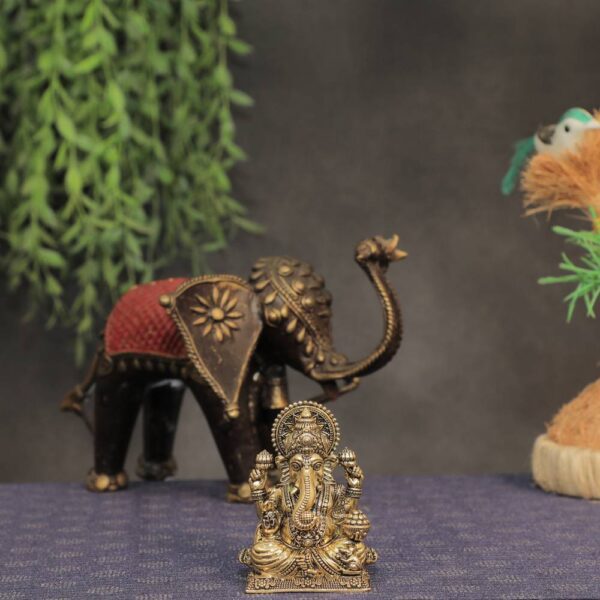 Brass Ganesha 2.6 Inch KBH10423