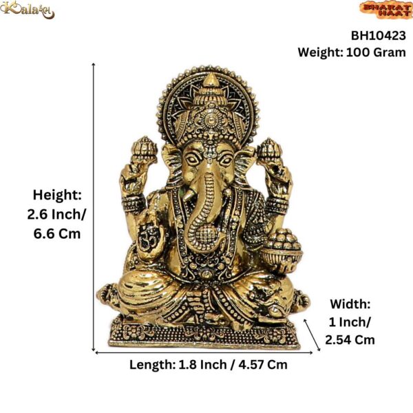 Brass Ganesha 2.6 Inch KBH10423