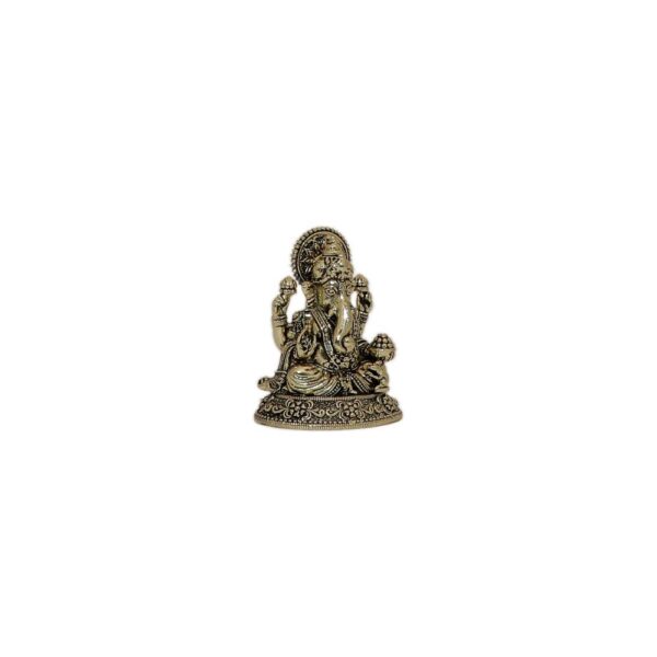 Brass Ganesha, Product Dimention is 1.3 x 1 x 1.8 Inch or 3.3 x 2.54 x 4.57 Cm, Weight is 40 Gram, 1 Pcs