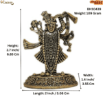 Brass Shrinathji For Collectible Handicraft 2.7″ Inch