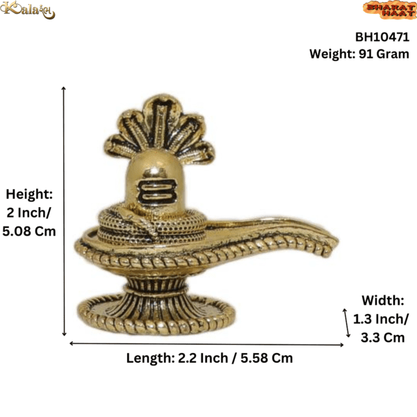 Brass Shivling Collectible Handicraft 2" Inch