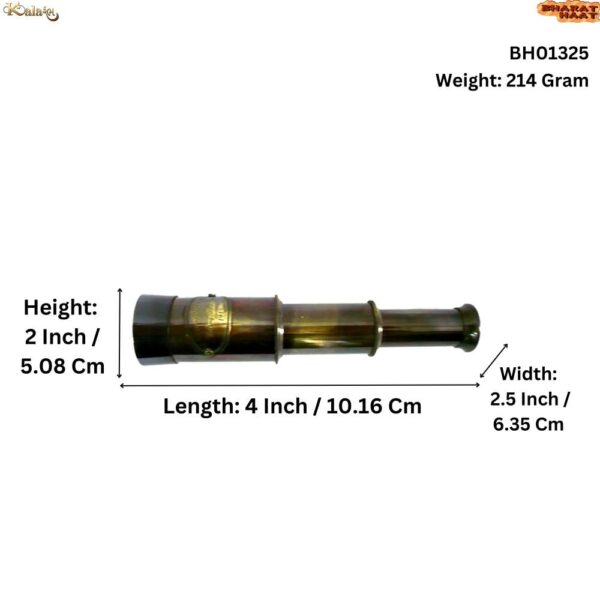 Brass & Wooden,Glass Victorian Marine Telescope London 1915 Small 2 Inch KBH01325