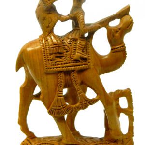 Wooden Couple on Camel 6.5 Inch KBH03278