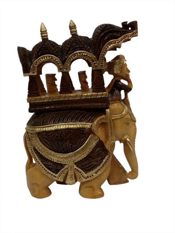 Wooden Elephant Ambadi 8 Inch KBH03634