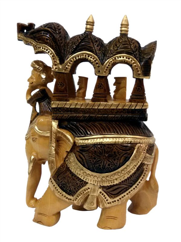 Wooden Elephant Ambadi 8 Inch KBH03634