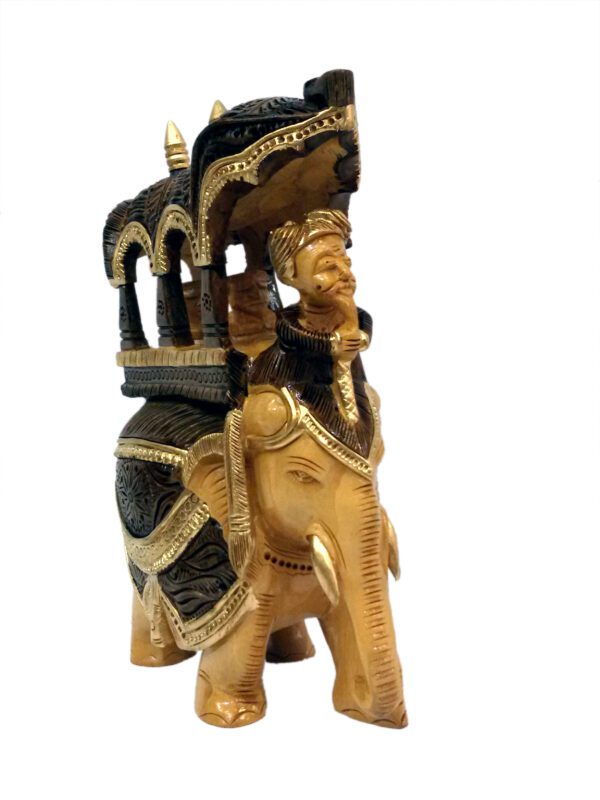 Wooden Elephant Ambadi 8 Inch KBH03634