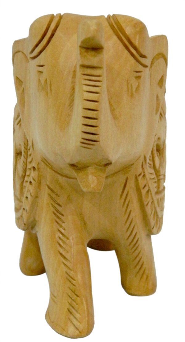 Wooden Elephant Up Trunk 4 Inch KBH03696