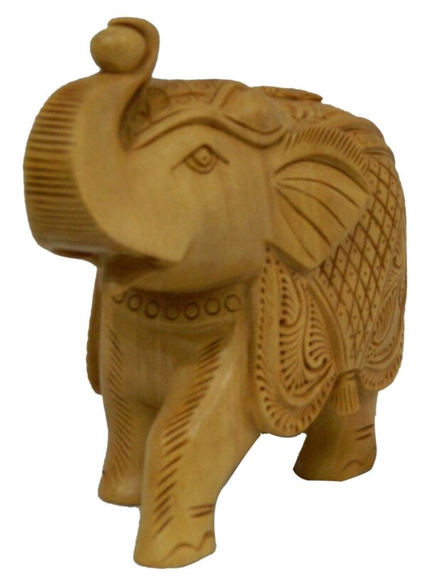 Wooden Elephant Up Trunk 3 Inch KBH03715