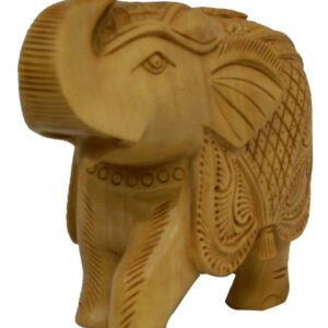 Wooden Elephant Up Trunk 4 Inch KBH03716