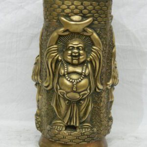 Brass Laughing Buddha Flower pot 10 Inch KBH03932