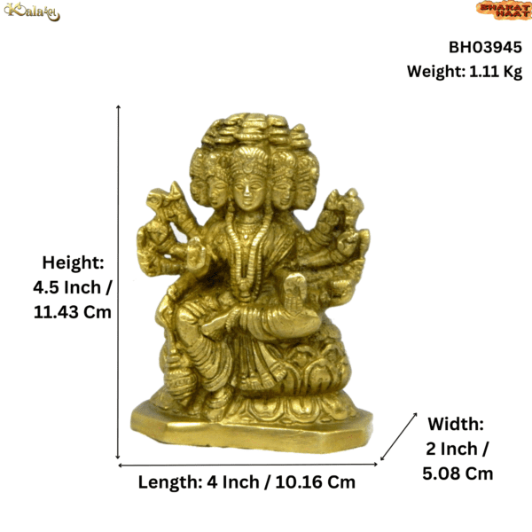 Brass Gayatri Maa 4.5 Inch KBH03945