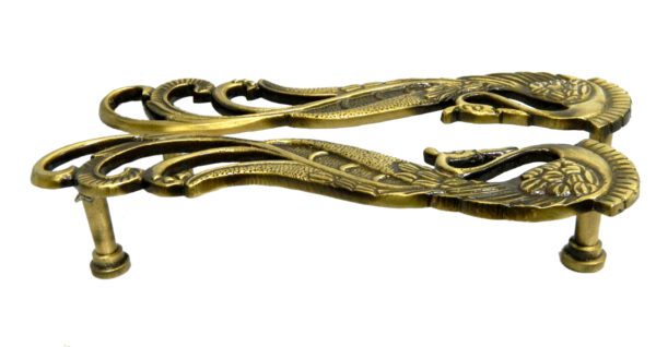 Brass Peacock Door Handle 10.5 Inch KBH04369