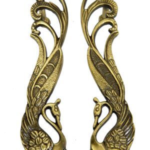 Brass Peacock Door Handle 10.5 Inch KBH04369