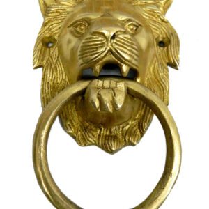 Brass Lion Face Door knoker 7 Inch KBH04384