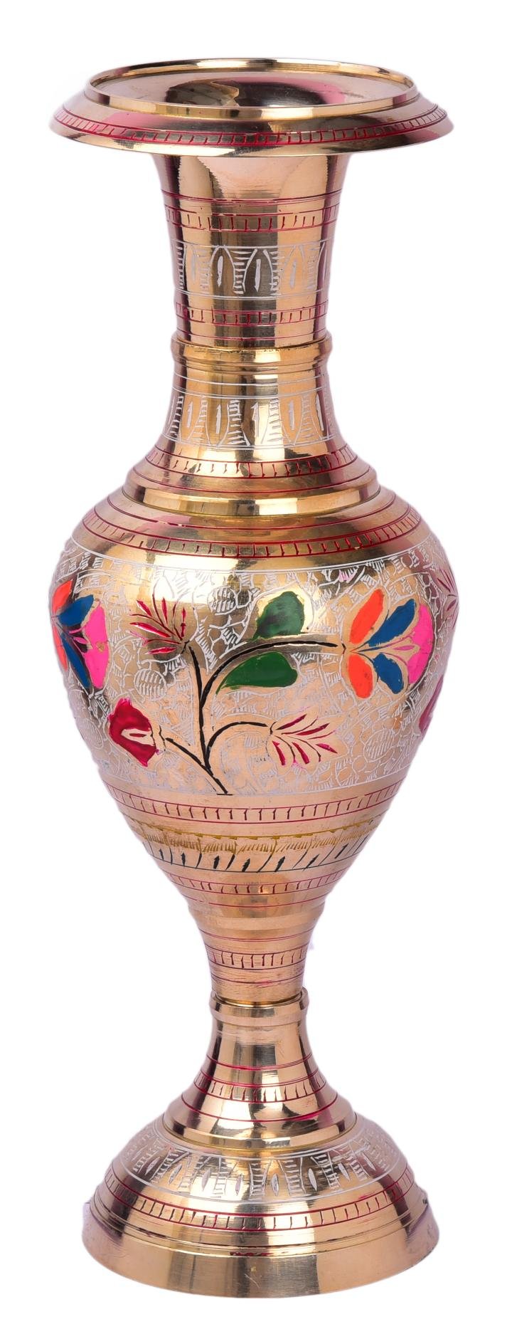 Buy Artifacts Brass Colour Design Pot Or Floor Vase Big Size