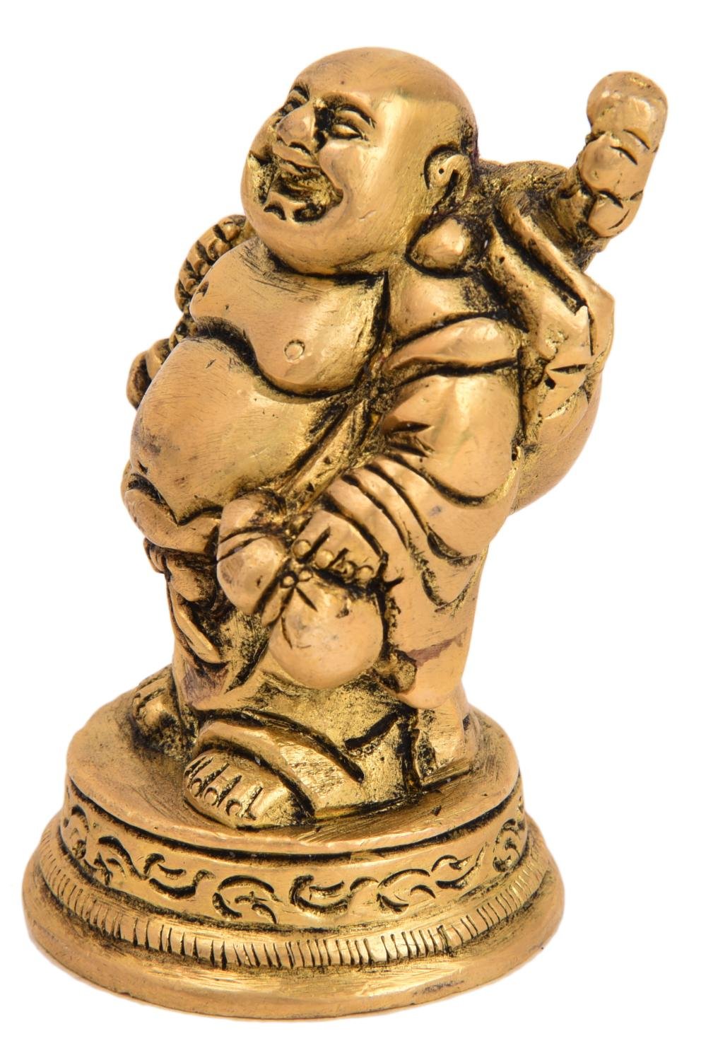 KALARAMBH Brass Lauging Buddha medium 3 Inch, Pcs KALARAMBH Brass Lauging Buddha medium 3 Inch, Pcs