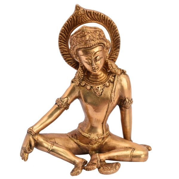 Brass indra dev statue 7.5 Inch BH05335